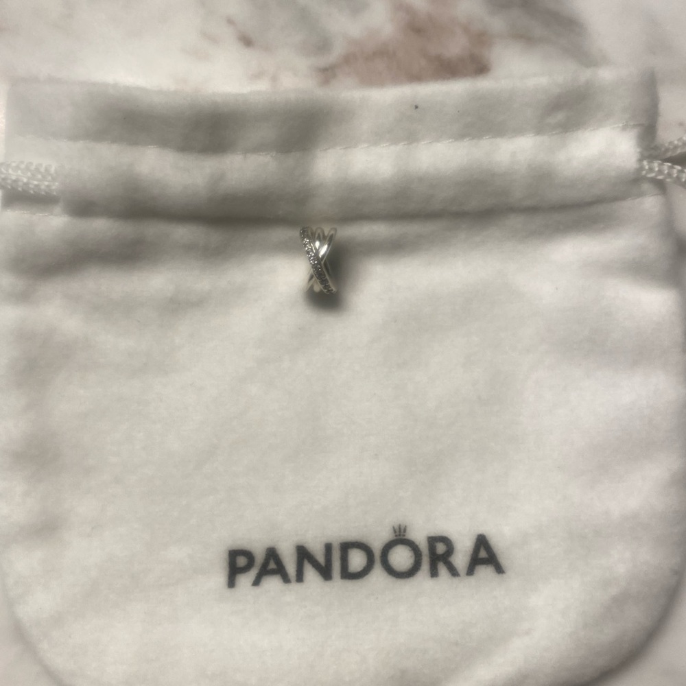 Pandora crystal cross charm with crystals